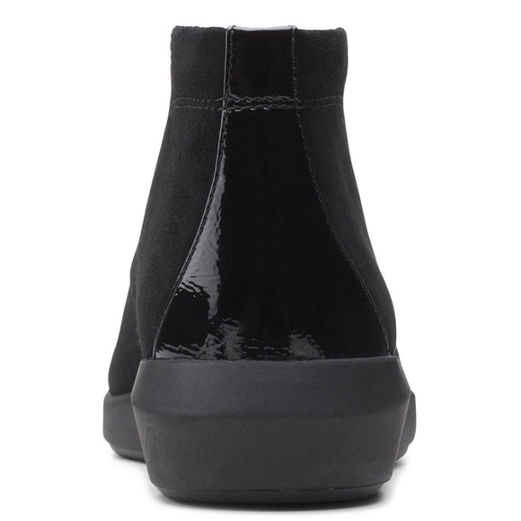 CLARKS TAWNIA LACE BLACK SUEDE LACE UP ANKLE BOOT Comfortable casual flat bootie - Picture 6 of 16